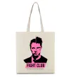 Эко-сумка Pink Fight club Бежевый фото