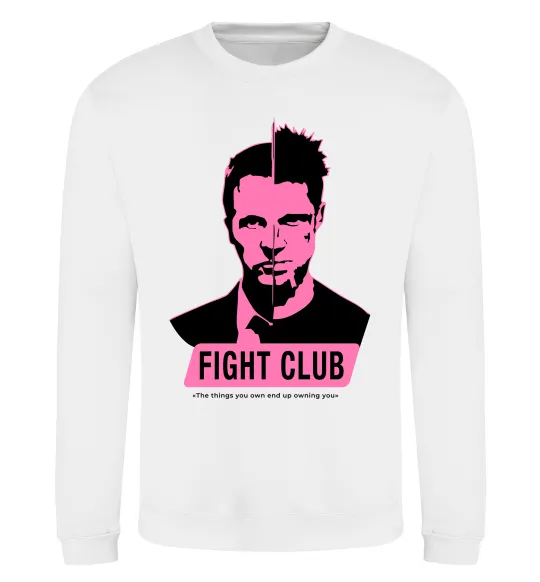 Світшот Pink Fight club Білий фото