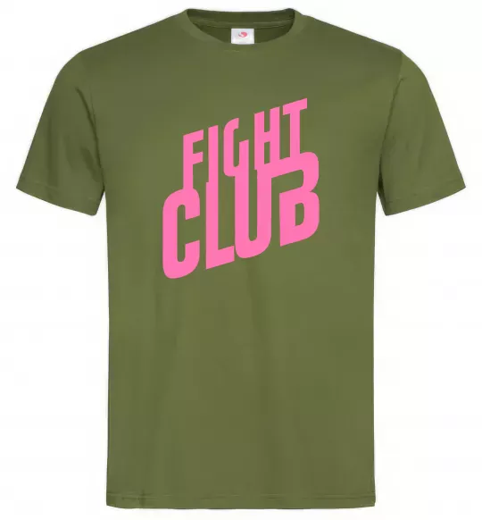 Чоловіча футболка Logo fight club Оливковий фото