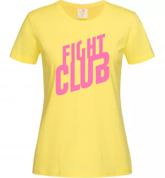 Жіноча футболка Logo fight club Лимонний фото
