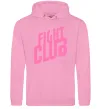 Мужская толстовка (худи) Logo fight club Розовый фото