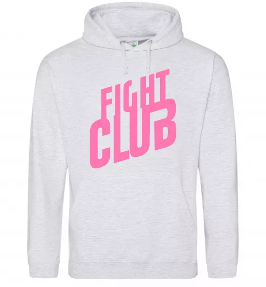 Чоловіча толстовка (худі) Logo fight club Сірий меланж фото