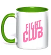 Чашка с цветной ручкой Logo fight club Зеленый фото