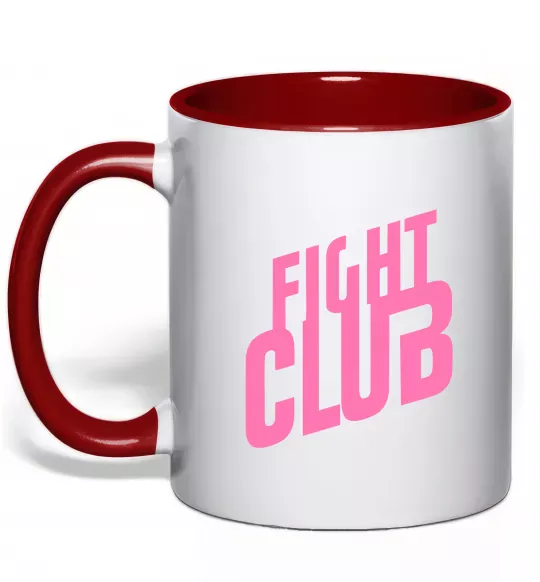 Чашка с цветной ручкой Logo fight club Красный фото