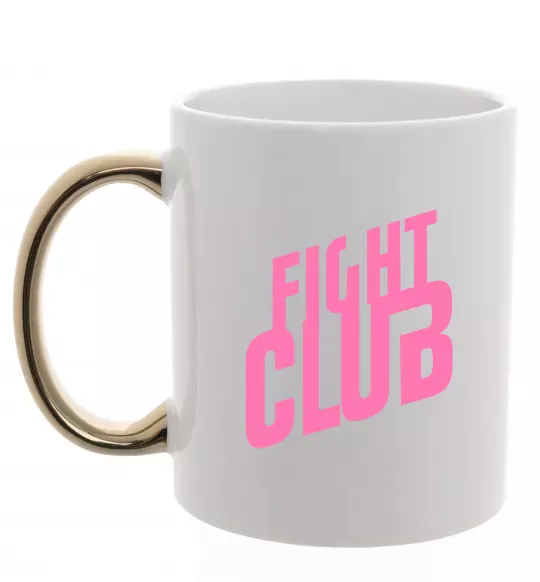 Чашка с цветной ручкой Logo fight club Золото фото