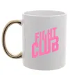 Чашка с цветной ручкой Logo fight club Золото фото
