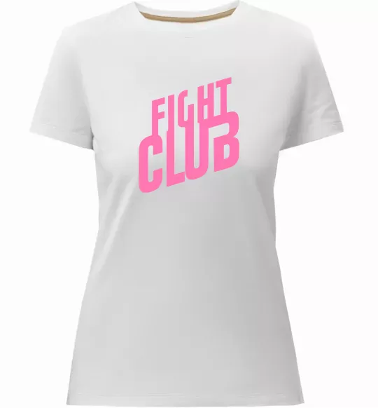 Женская премиум футболка Logo fight club Белый фото