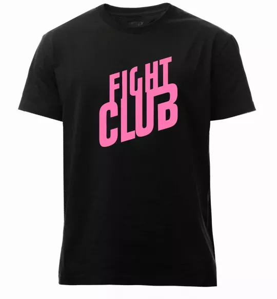 Чоловіча преміум футболка Logo fight club Чорний фото
