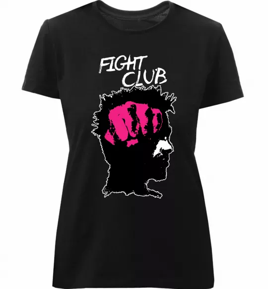 Жіноча преміум футболка Fight club Тайлер Чорний фото