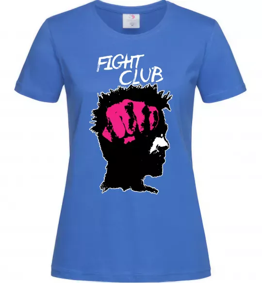 Женская футболка Fight club Тайлер Ярко-синий фото