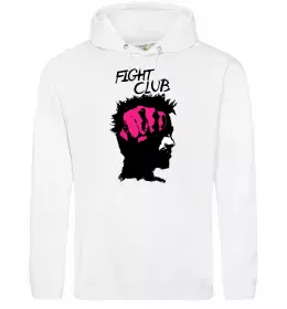 Мужская толстовка (худи) Fight club Тайлер Белый фото