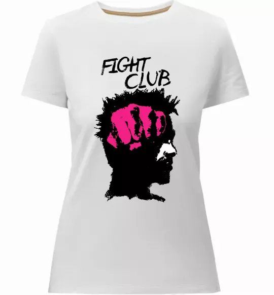 Жіноча преміум футболка Fight club Тайлер Білий фото