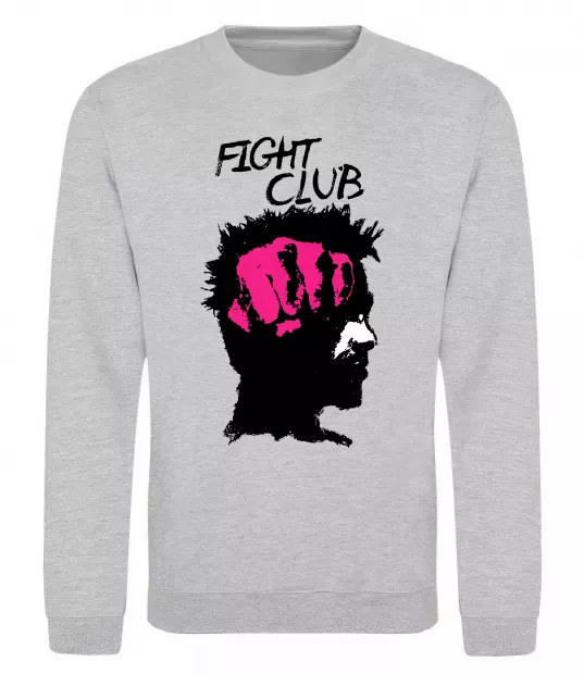 Свитшот Fight club Тайлер Серый меланж фото