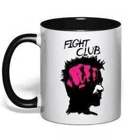 Чашка з кольоровою ручкою Fight club Тайлер