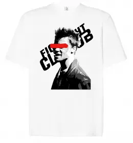 Футболка Оверсайз Fight Club black white Білий фото