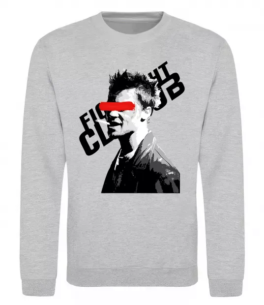 Свитшот Бійцівський клуб Тайлер Дерден Серый меланж фото