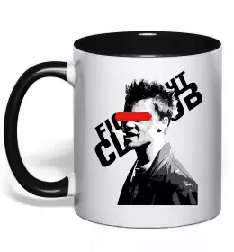 Чашка с цветной ручкой Fight Club bomb Черный фото