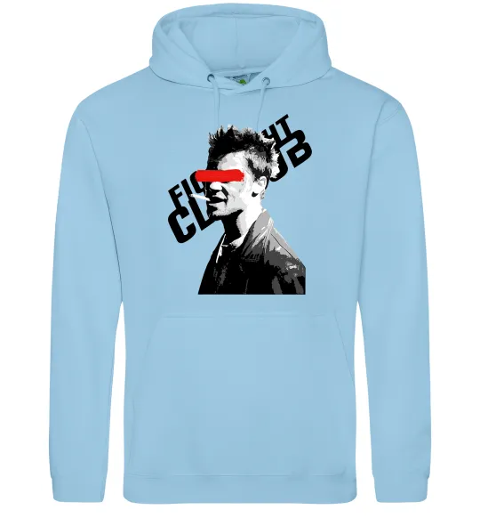 Жіноча толстовка (худі) Бійцівський клуб Тайлер Дерден Блакитний фото