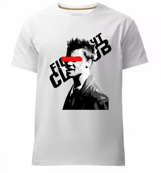 Мужская премиум футболка Бійцівський клуб Тайлер Дерден Белый фото