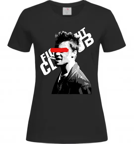 Женская футболка Бійцівський клуб Тайлер Дерден Черный фото