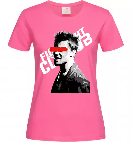 Женская футболка Бійцівський клуб Тайлер Дерден Ярко-розовый фото