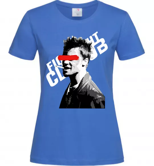 Женская футболка Бійцівський клуб Тайлер Дерден Ярко-синий фото