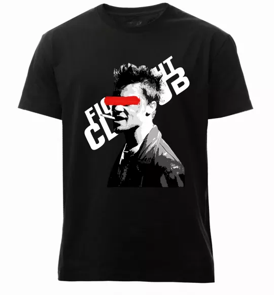 Мужская премиум футболка Бійцівський клуб Тайлер Дерден Черный фото