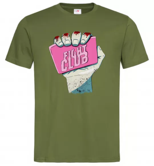 Мужская футболка Мило Бійцівський клуб Оливковый фото