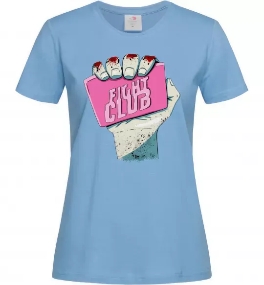 Женская футболка Мило Бійцівський клуб Голубой фото