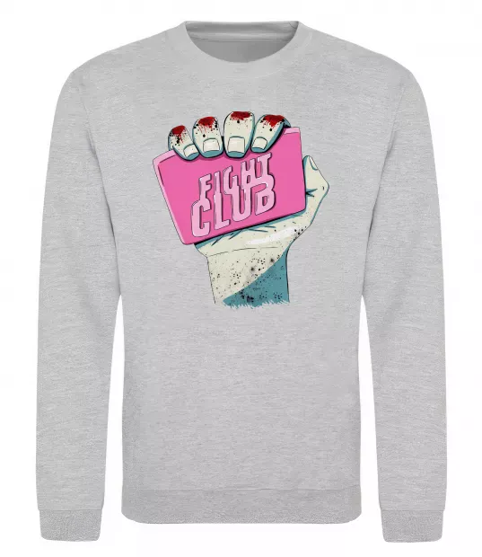 Свитшот Мило Бійцівський клуб Серый меланж фото