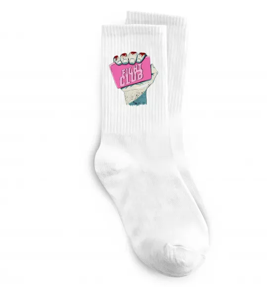Шкарпетки Мило Бійцівський клуб Білий фото