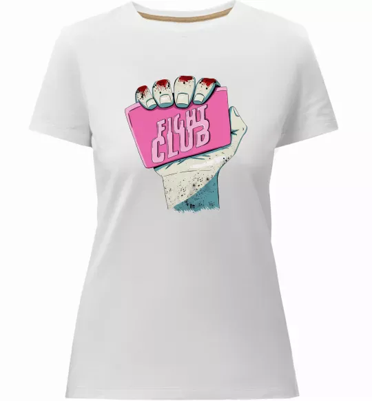 Женская премиум футболка Мило Бійцівський клуб Белый фото