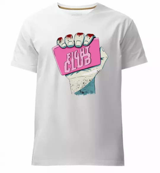 Чоловіча преміум футболка Мило Бійцівський клуб Білий фото