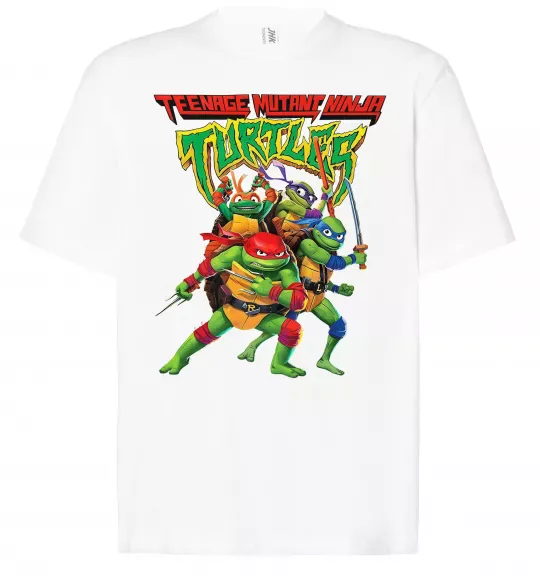 Футболка Оверсайз Ninja turtles Білий фото
