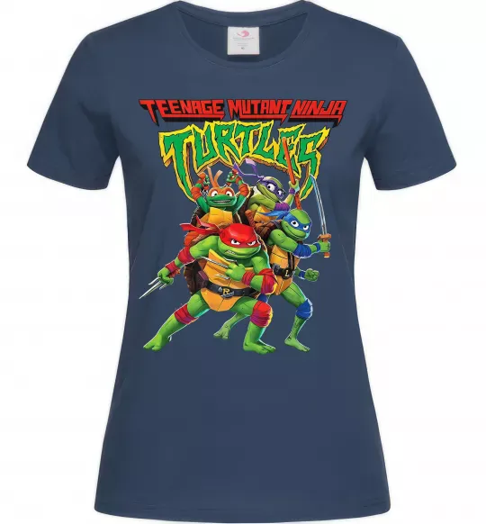 Жіноча футболка Ninja turtles Темно-синій фото