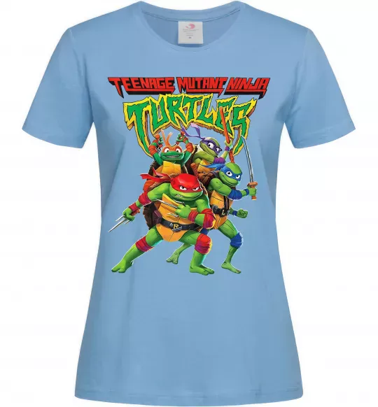 Жіноча футболка Ninja turtles Блакитний фото