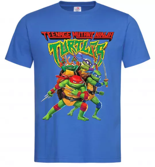 Чоловіча футболка Ninja turtles Яскраво-синій фото