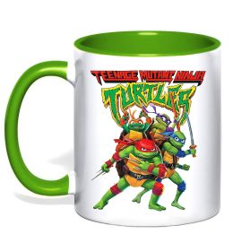 Чашка з кольоровою ручкою Ninja turtles