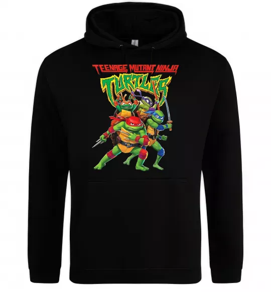 Жіноча толстовка (худі) Ninja turtles Чорний фото