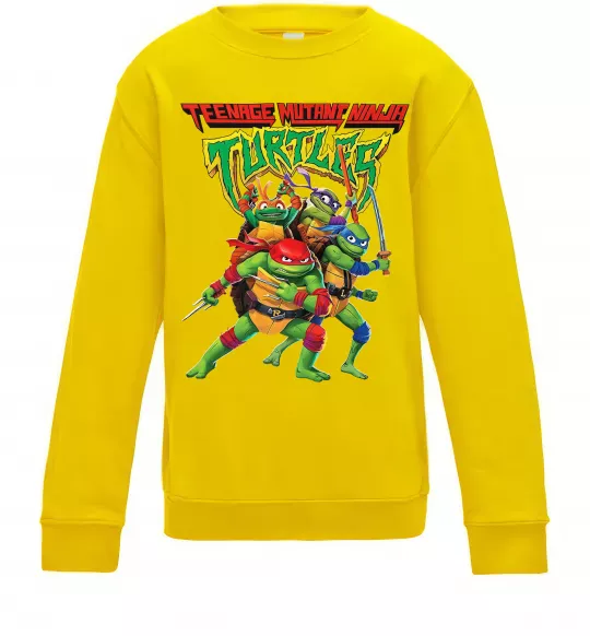 Дитячий світшот Ninja turtles Сонячно жовтий фото