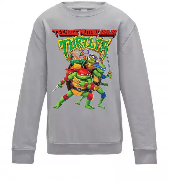 Дитячий світшот Ninja turtles Сірий меланж фото