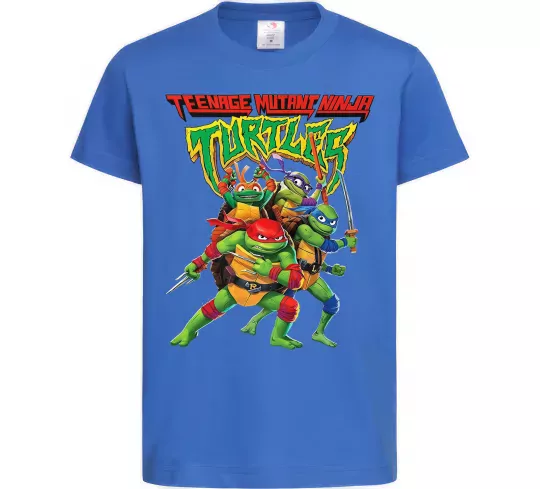 Дитяча футболка Ninja turtles Яскраво-синій фото