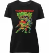 Жіноча преміум футболка Ninja turtles Чорний фото