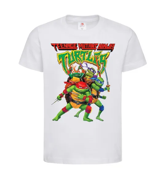 Детская футболка Ninja turtles Белый фото