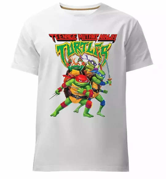 Чоловіча преміум футболка Ninja turtles Білий фото
