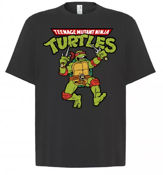 Футболка Оверсайз Ninja turtles Raphael Чорний фото