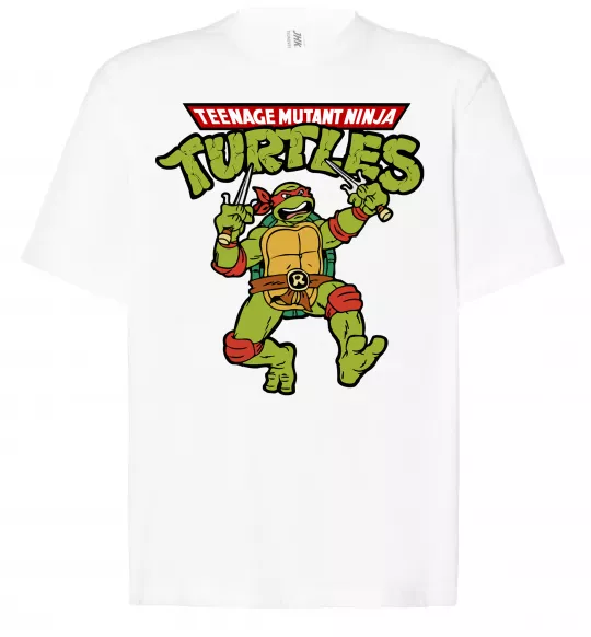 Футболка Оверсайз Ninja turtles Raphael Білий фото