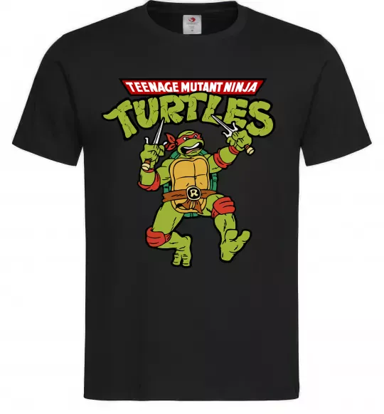 Мужская футболка Ninja turtles Raphael Черный фото