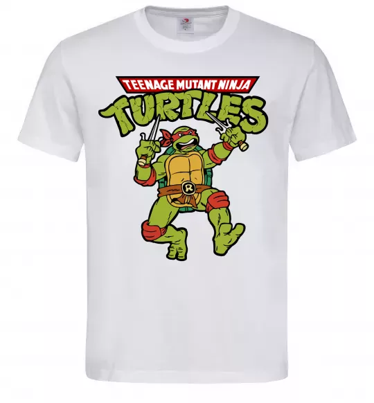 Мужская футболка Ninja turtles Raphael Белый фото