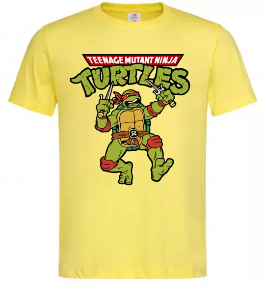 Мужская футболка Ninja turtles Raphael Лимонный фото